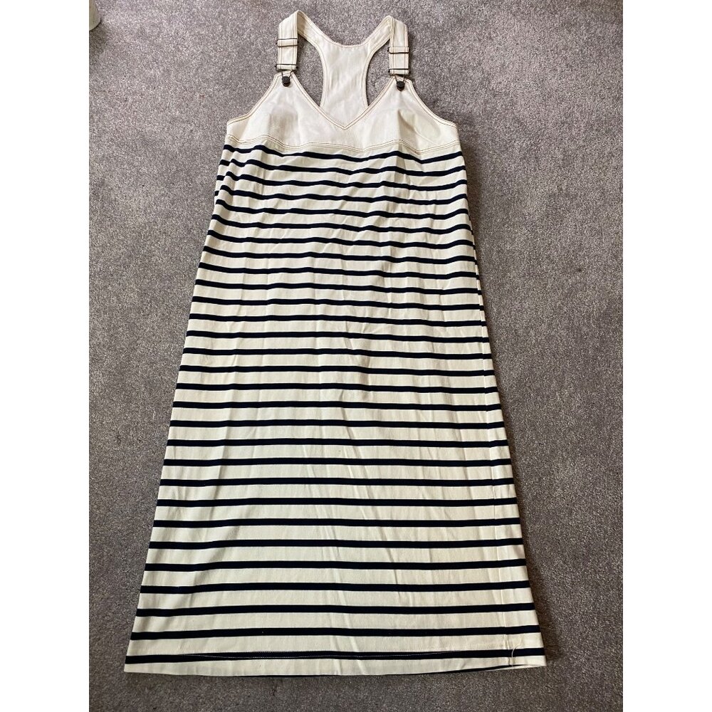Zara Midi Dress Racerback Black & White Stripes Medium